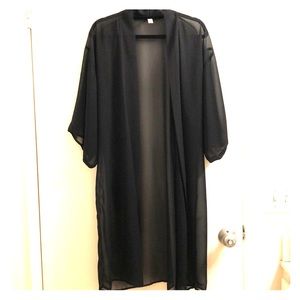 American Apparel Sheer Black kimono jacket